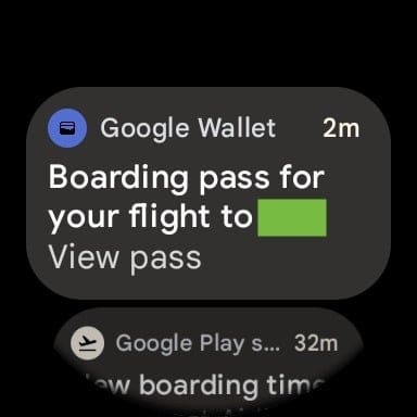 Google Wallet now stores airline boarding passes on your wrist