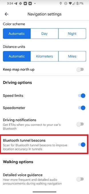 To use the tunnel Bluetooth beacons on Google Maps for Android, you must enable the feature - Enable this feature now so that Google Maps for Android will work when you're in a tunnel